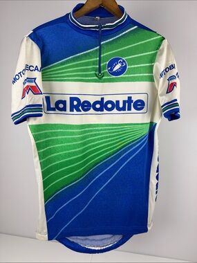 Vintage La Redoute Blue & Green Cycling Jersey